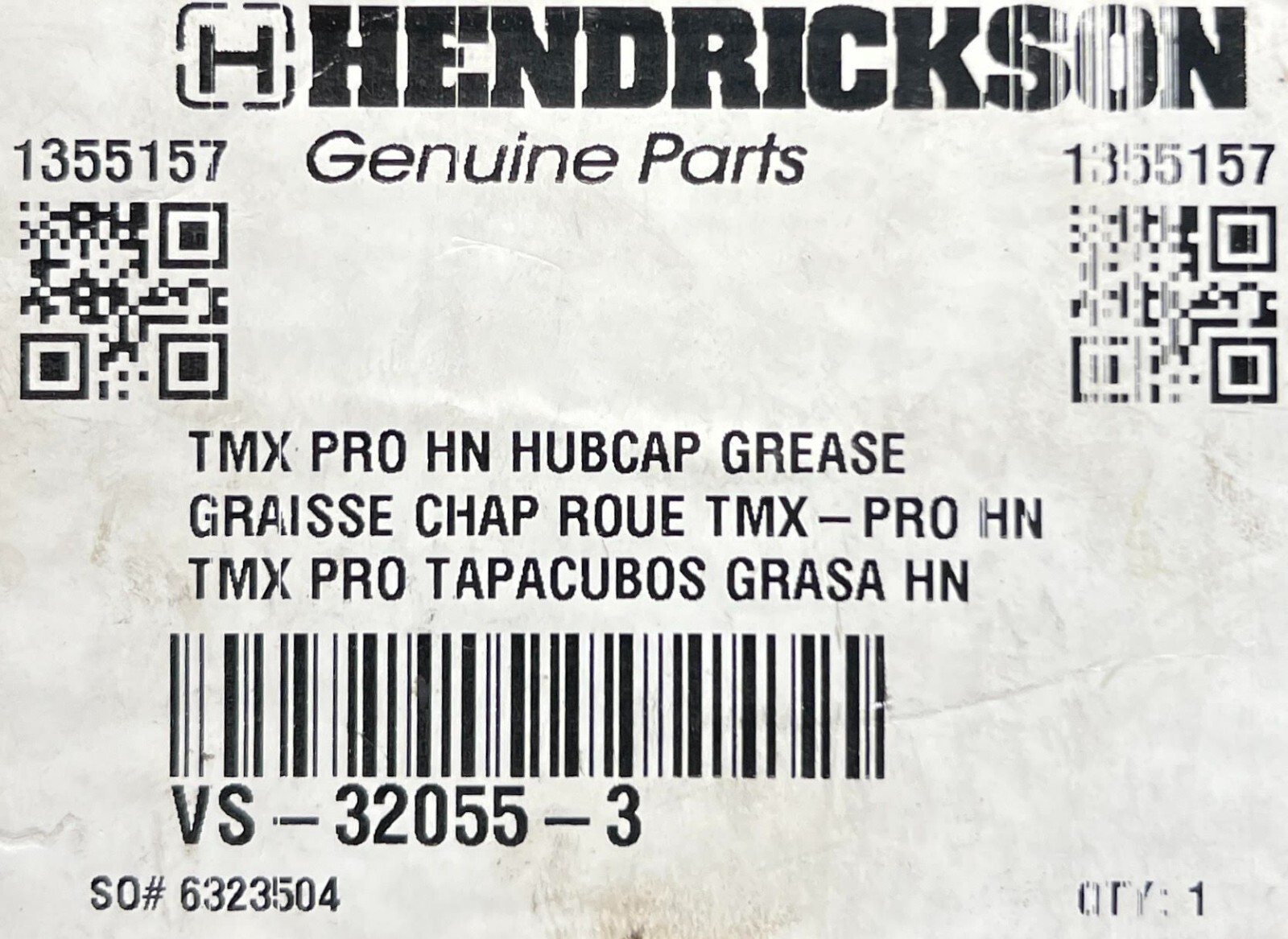 VS320553 GENUINE HENDRICKSON TMX PRO HN HUBCAP GREASE OEM NEW eBay