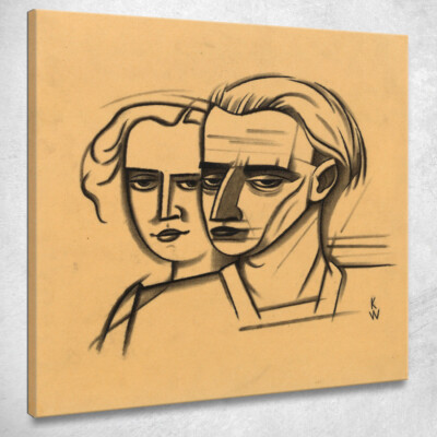 Portrait Mann und Frau Karl Wiener, kwn364 Leinwandbild