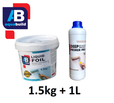 Abdichtung Duschtankfolie + tiefe eindringende Grundierung Aqua Build 1,5 kg