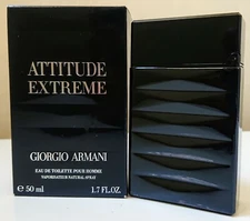 Giorgio Armani Attitude Extreme EDT For Men New 50ml 1.7 fl oz Rare Discontinued