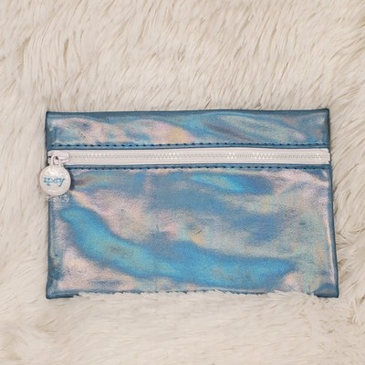 Ipsy Blue Iridescent Makeup Bag