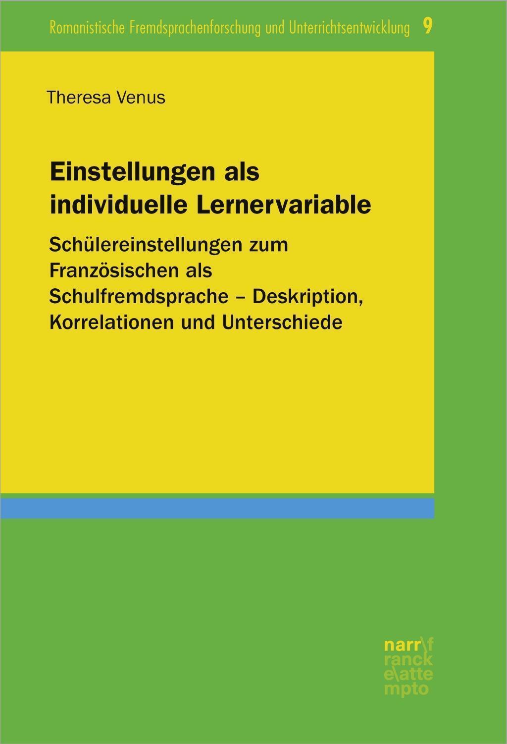 Einstellungen Als Individuelle Lernervariable | Theresa Venus |