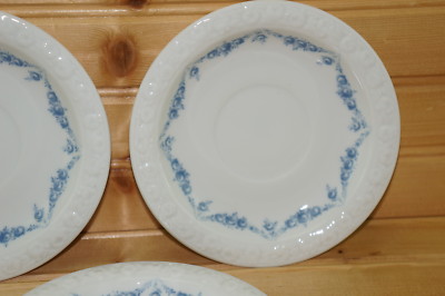 Rosenthal Classic Rose Blue Garland (3) Saucers, 5 5/8