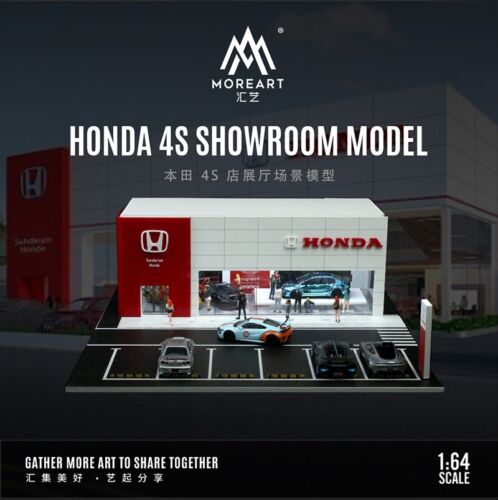 Diorama 1:64 Car Garage Model LED City Car Showroom Scene Display Building Model - Picture 86 of 102