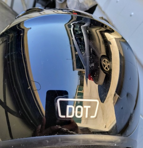 DOT CL-Max Black Glossy Motorcycle Helmet with Tinted Face Shield Size Large - Picture 3 of 12