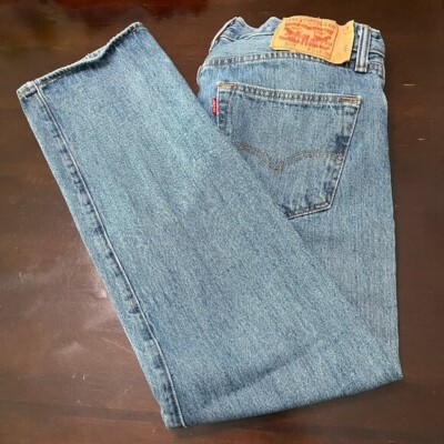 Levi's Jeans Men's Size 33x30 Medium Wash Blue 501 Button Fly