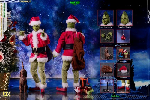 Dark Toys 1/6 Scale THE GRINCH Jim Carrey Figur DTM007 Rainman iminime auf Lager