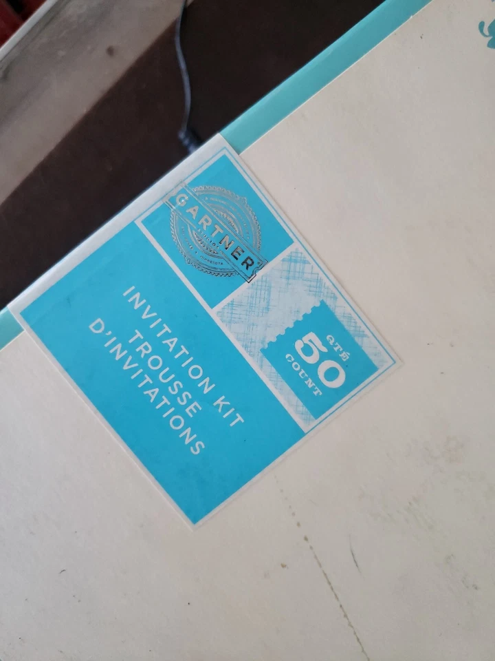 GARTNER - 50 карат Aqua Flourish пригласительный для печати (синий) набор - новый и запечатанный 2УПАКОВКИ - Изображение 4 из 4