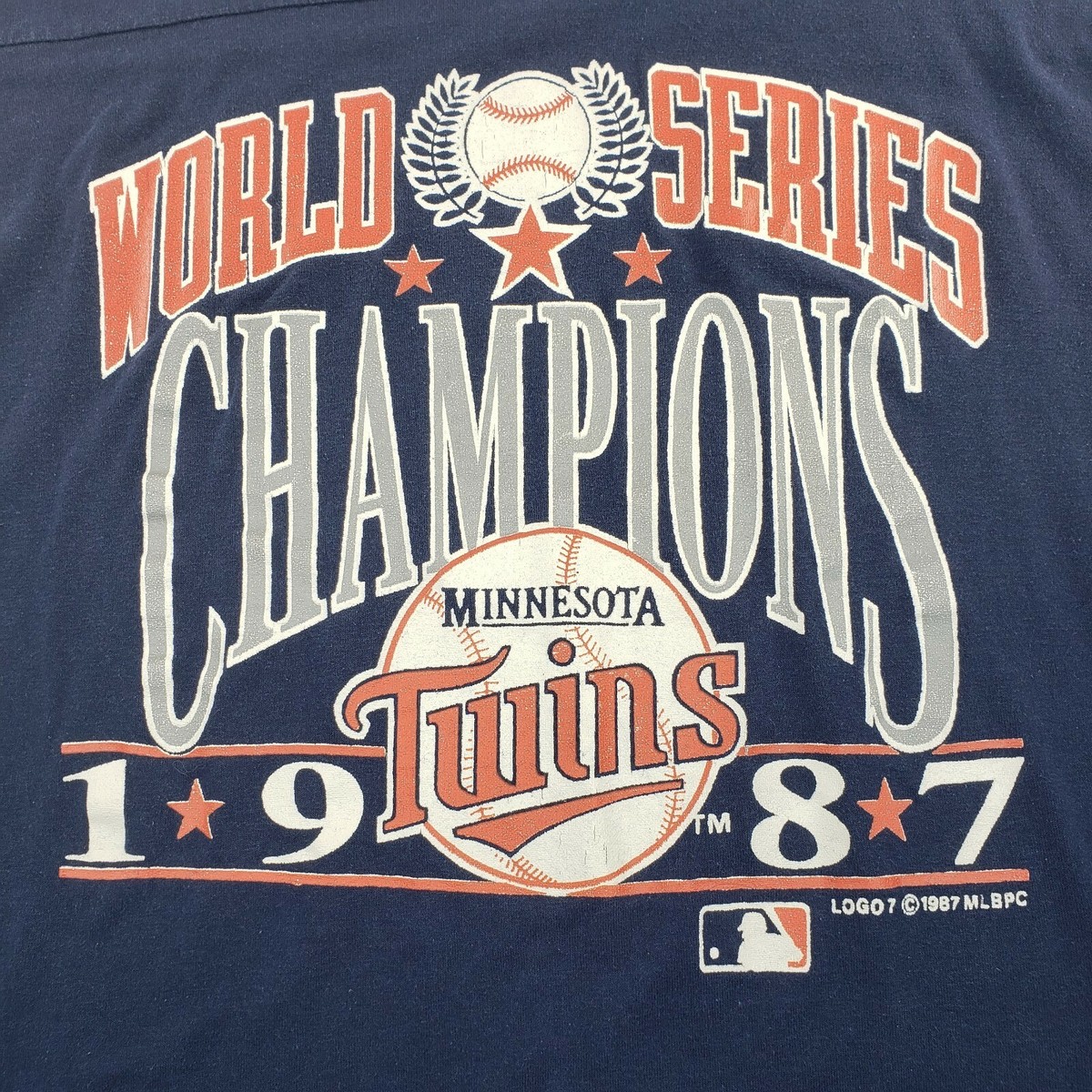 Vintage 1987 Minnesota Twins World Series Champions Logo 7 Jersey