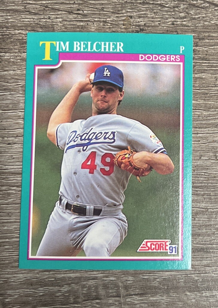 1991 Score #187 Tim Belcher Promos Los Angeles Dodgers