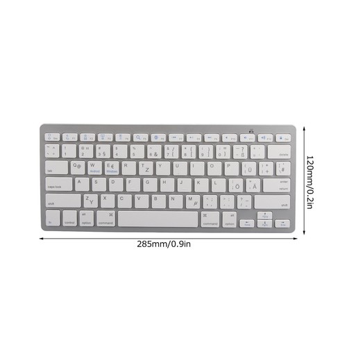 Wireless Keyboard Mini 78 Keys Thin White Computer Keyboards For Andr BST - Picture 11 of 46