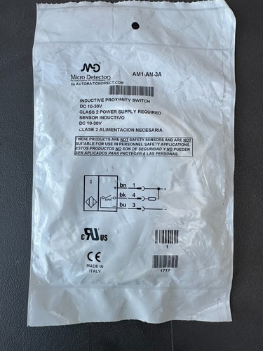 AUTOMATION DIRECT AM1-AN-3A, Proximity Sensor, Micro Detector inductive 10-30VDC - Picture 9 of 9