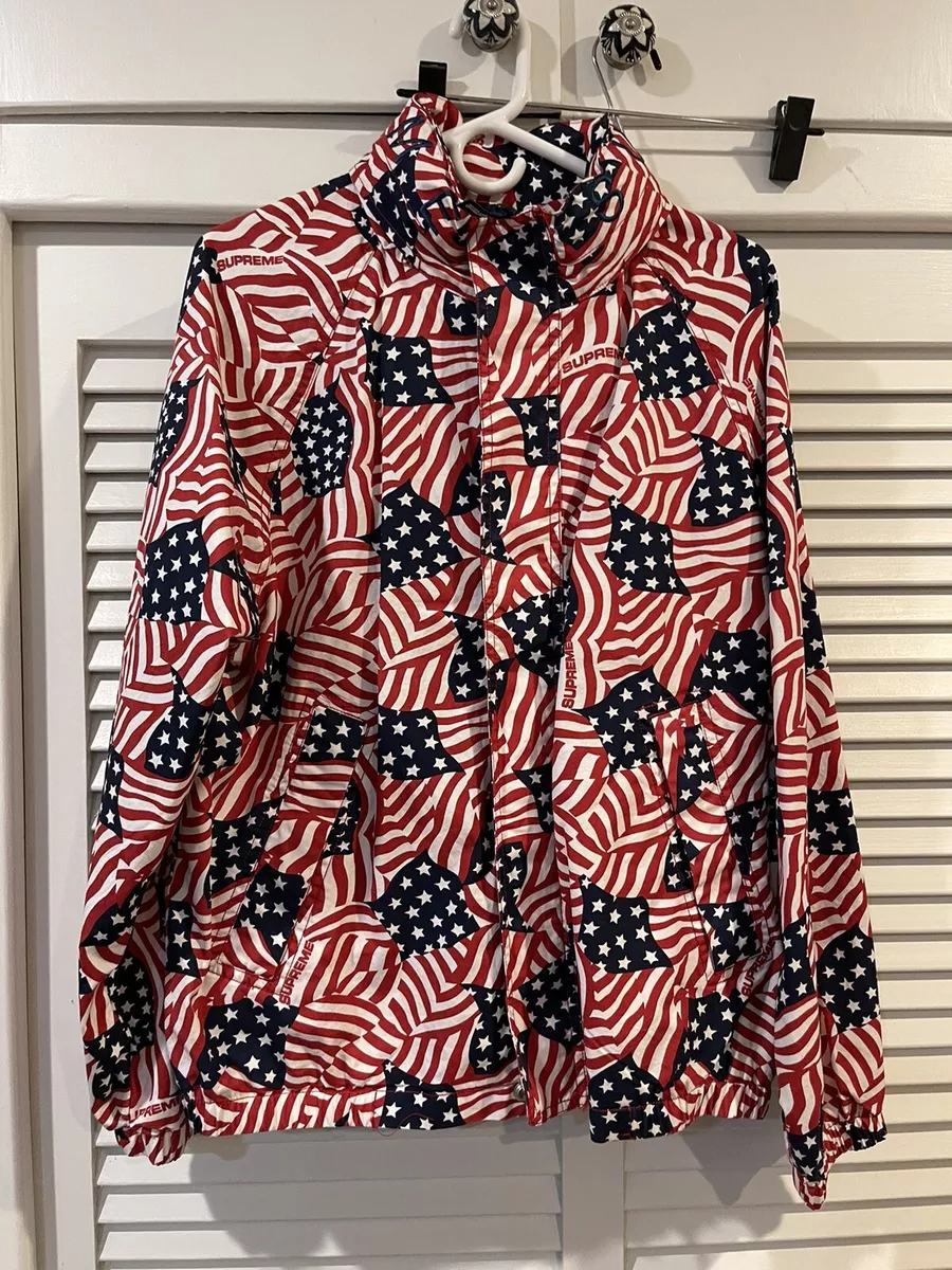 Supreme Raglan Court Jacket Flags Medium New Ss2020