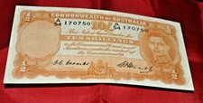 1949, AUSTRALIA ,TEN SHILLINGS, COOMBS/WATT, A/54  170750, KGV1 LOT  420, "V.F"