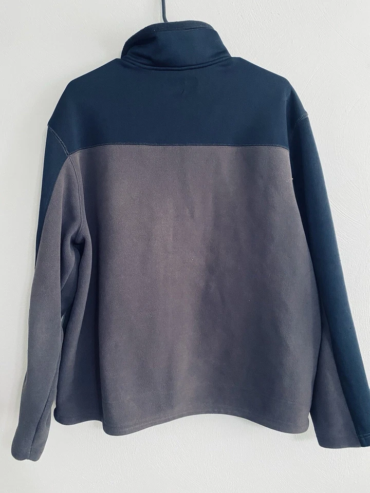 Chaqueta para hombre Tek Gear negra gris talla grande forrada de lana cremallera completa Foto 4 de 4