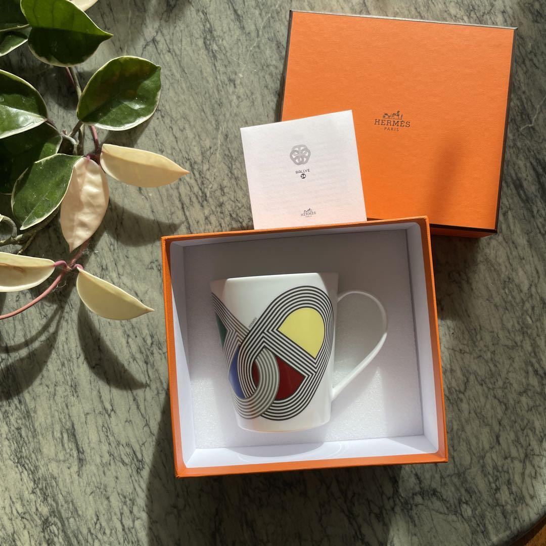 HERMES Rally 24 Mug Cup Multicolor White H98mm Φ87mm