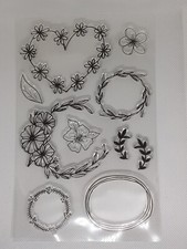 NEW Recollections Clear Stamp Set 624721 16 Stamps On Two Pages Hearts  Shapes