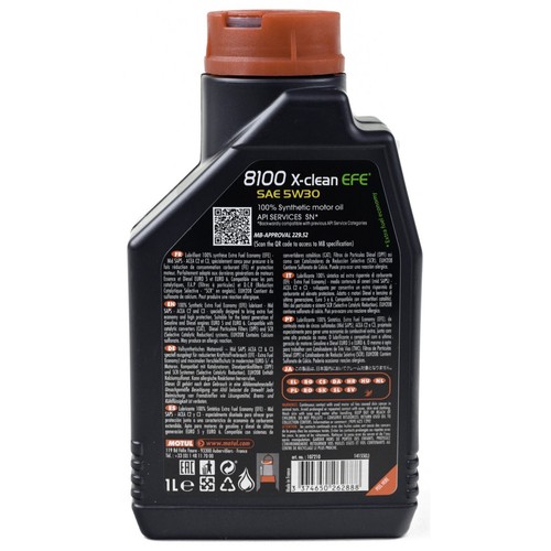 3x Olio Motore Motul 8100 X Clean Efe 5w30 Acea C2 / C3 100% Sintetico - Foto 4 di 5