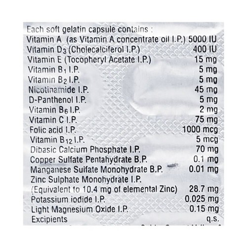 Vitamin B-complex BECOSULES (120 CAPSULES) Manage Vitamin & Mineral deficiency - Picture 2 of 3