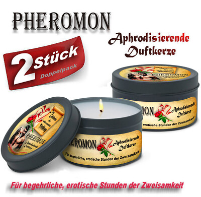 2 St. Pheromon Aphrodisierende Duftkerze  - Doppelpack -   
