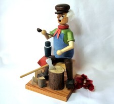 Expertic R&auml;ucherm&auml;nnchen Holzhacker 17,1 cm Holz R&auml;uchermann / ck 714