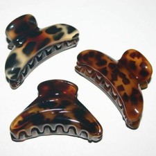 Hair Claw Curved Triangle Arch Jaw Clip Women Animal Print Spot Made in France