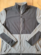 RBX Xtrain Mens LG CRM854BL Full Zip Fleece Performance Athletic Jacket Gray 