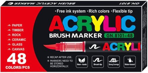 Straight Liquid Acrylic Marker Markers for Coloring Books Water-Based Valentines - Picture 8 of 56