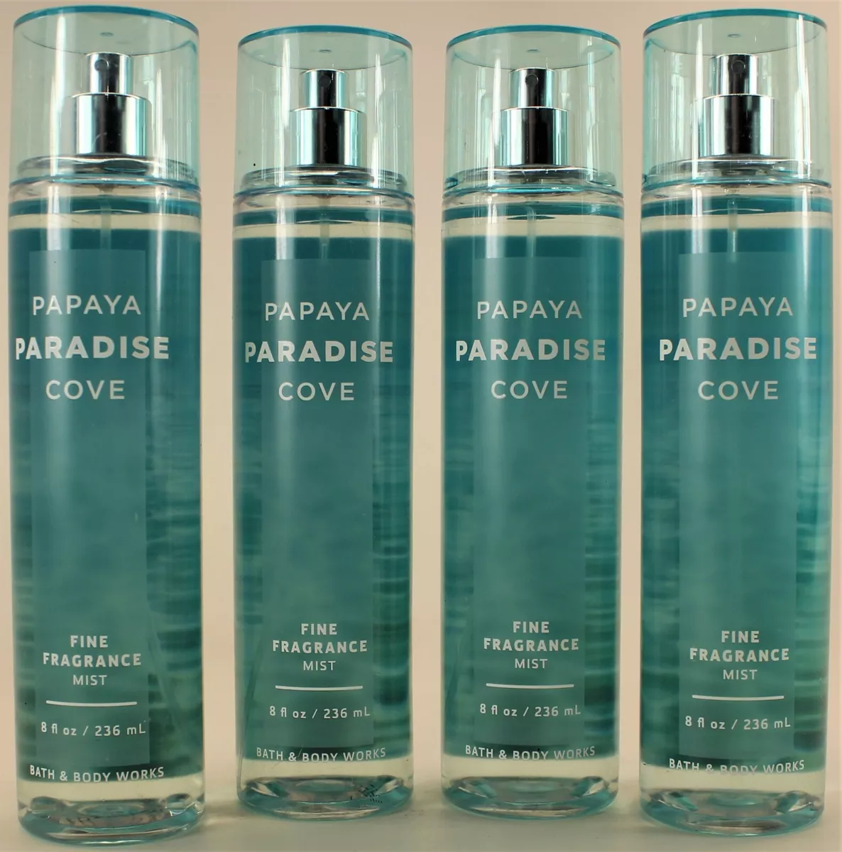 QTY 4 Bath Body Works PAPAYA PARADISE COVE Fine Fragrance Body