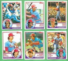 1983 Cardinals LOT LONNIE SMITH David Green Doug Bair John Stuper Brummer