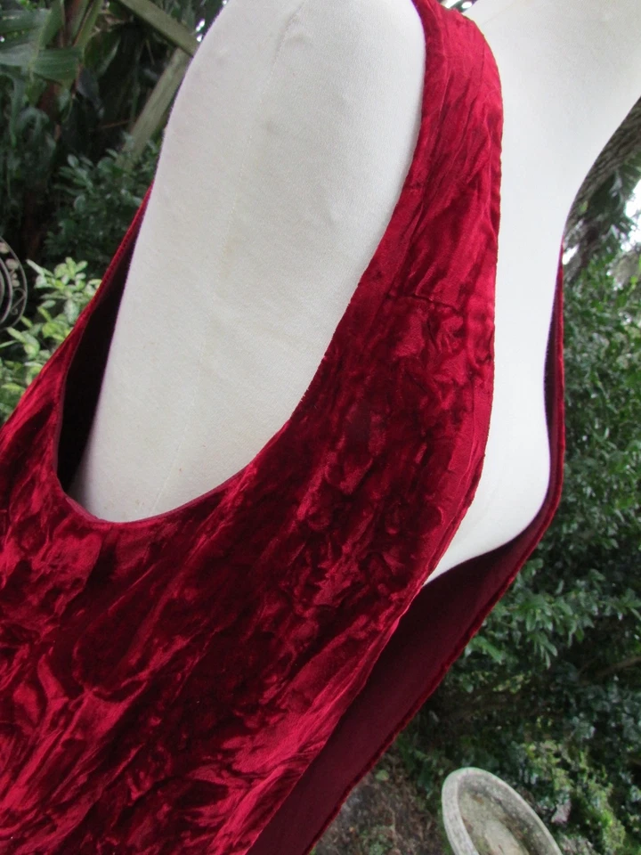 Chaleco Vintage Años 70 Boho Renacimiento Gitano Terciopelo JOY STEVENS Pequeño  Foto 3 de 4