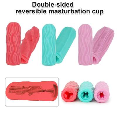 US Reversible Egg Male Masturbator Sleeve Hand Job Cock Stroker Sex Toys  for Men
