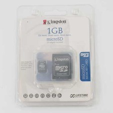NEW Kingston Technology 1GB MicroSD Memory Card with SD Adapter