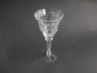 VINTAGE TIFFIN BYZANTINE CLARET WINE GLASS 15037 MINT 6 1/4 " TALL 1950-1970 — photo 1