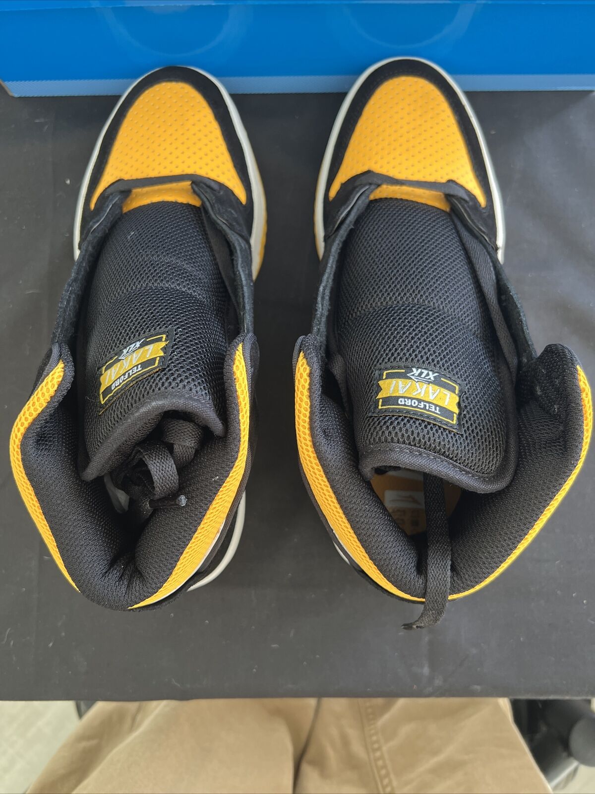 Lakai Skateboard Shoes Telford Black/Yellow Suede MS422-0208-B00 US 8.5 ...