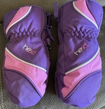 HEAD Jr Youth Ski Mittens Insulated Gloves, Purple/Pink, Size XS