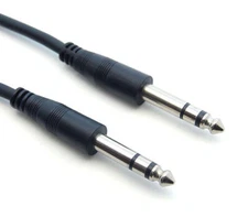 6Ft 1/4" 6.35mm TRS Male to Male M/M Stereo Dj Speaker Instrument Guitar Cable