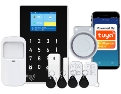 Alarm RTX Funkgerät TUYA WiFi RFID GSM mit PIR Tur sensoren