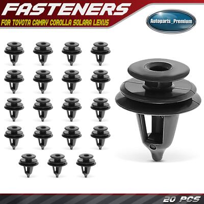 20Pcs 9.5mm Nylon Door Trim Panel Retainer Clips for Toyota Camry Corolla Solara