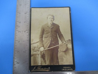 Antique Cabinet Photograph of John Lonaskey by J. Thomson Fermoy Ireland S7000