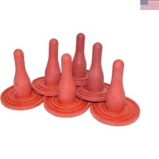 1 Quart Bottle Nipples - Pack of 6 - Designed for Goats, Lambs, Piglets