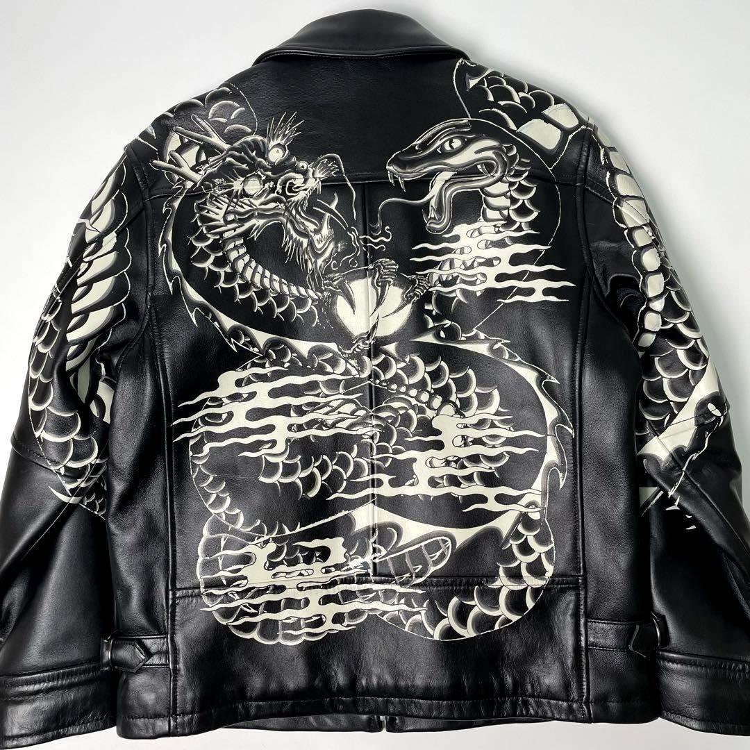 Avirex Leather Jacket Black L Snake Dragon | eBay Avirex Leather Jacket Black L Snake Dragon | eBay