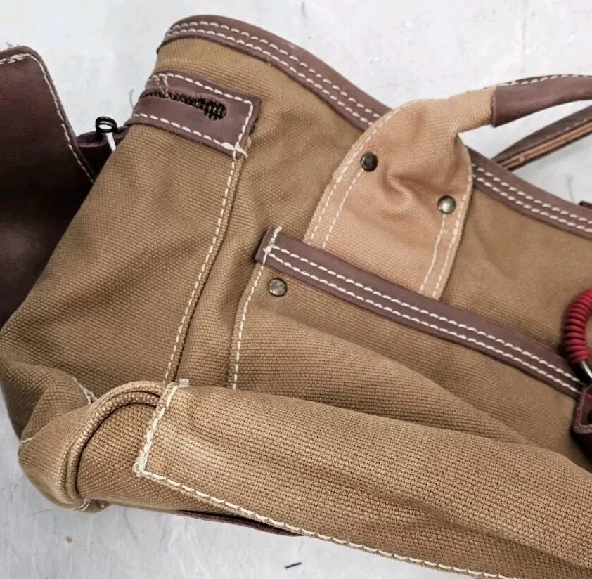 Bolso Gap RED Lona Tostada VIH SIDA Lona Borde Cuero Foto 3 de 4