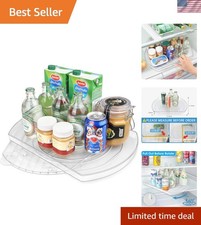 Lazy Susan Turntable for Refrigerator, Square Turntable Organizer for Fridge ...