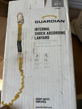 = Guardian 11200 6' Single Leg Internal Shock Absorber Lanyard with Snap Hooks