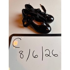 Capezio Girls Black Patent Mary Jane Tap Shoes Tele Tone Taps N625C Size 10W