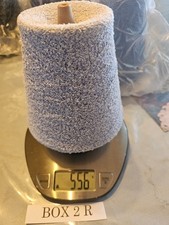 KNITTING MACHINE YARN ON CONE 2 PLY BLUE COTTON/NYLON BOUCLE 556 GRAMS (BOX 2 R)