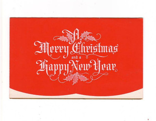 CARTOLINA CRAIG HILL VINTAGE NATALE E FELICE ANNO NUOVO ANNI 50 TV WHIRLYBIRDS
