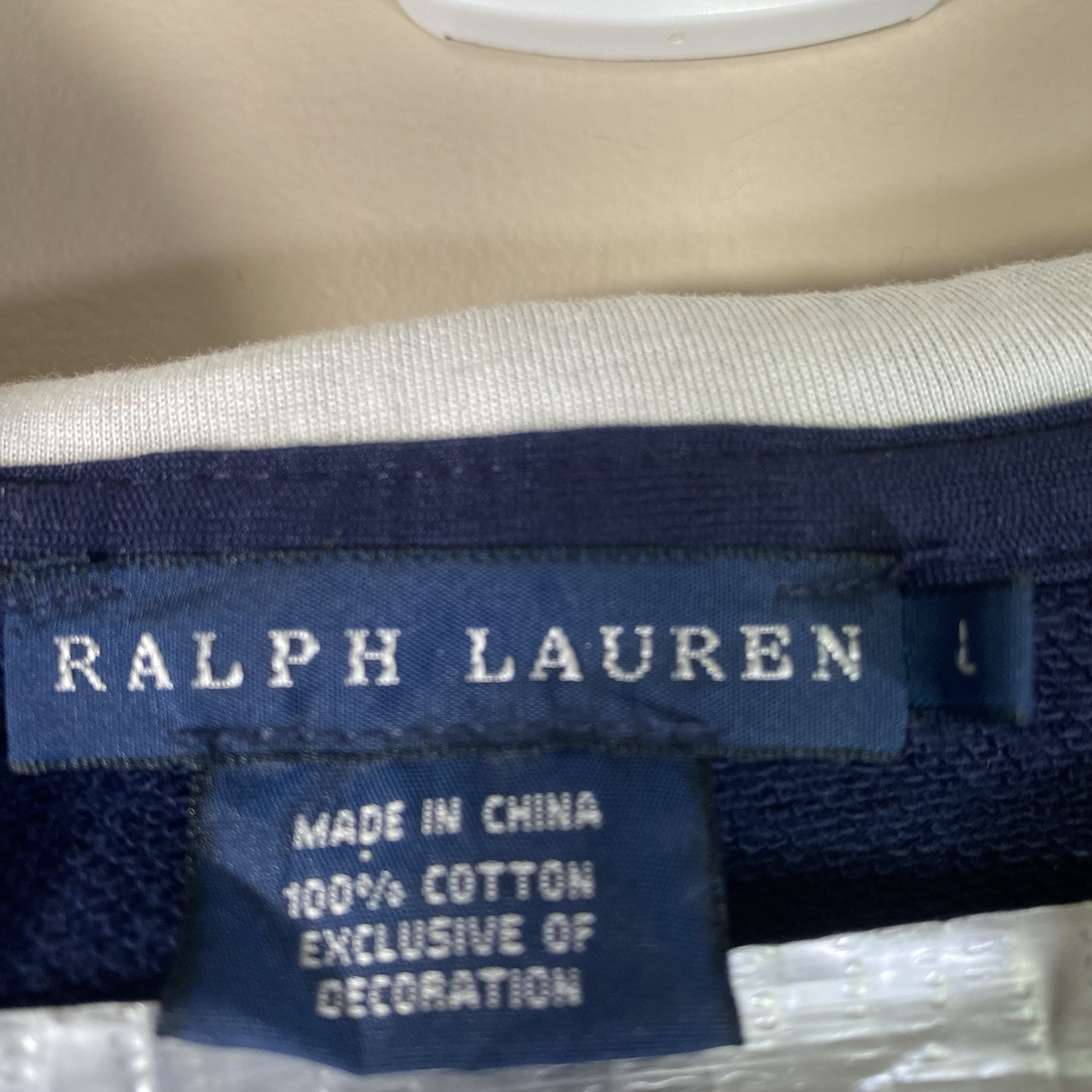 Felpa con cappuccio tennis Ralph Lauren US Open 2006 uomo taglia large blu big pony