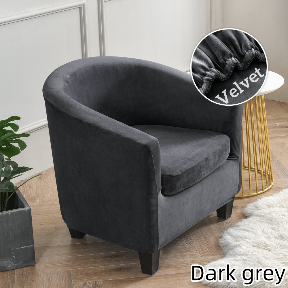 Stretch 2-Piece Club Chair Slipcover Fit Tub Chair Cover Armchair Cover Washable